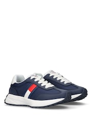 Tommy Hilfiger Blue Flag Lace-Up Trainers - Image 2 of 5