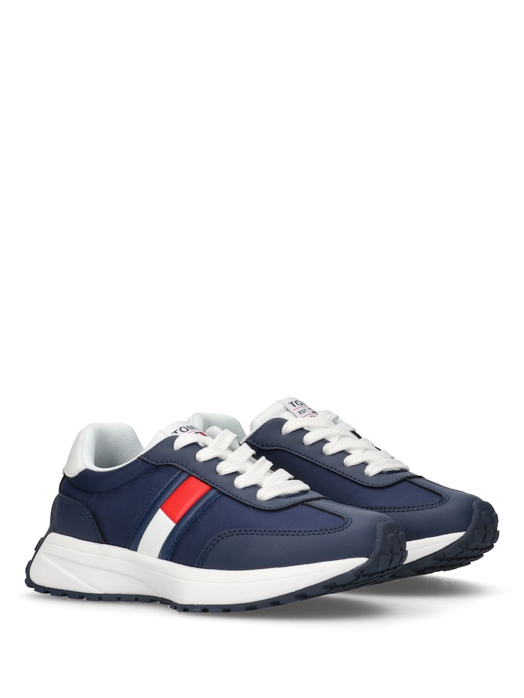 Tommy Hilfiger Blue Flag Lace-Up Trainers - Image 2 of 5
