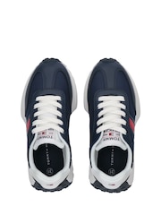 Tommy Hilfiger Blue Flag Lace-Up Trainers - Image 3 of 5