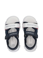 Tommy Hilfiger Blue Colourblock Velcro Sandals - Image 3 of 4