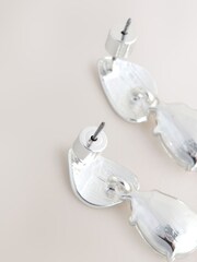 Silver Tone Sparkle Drop Stud Earrings - Image 3 of 3