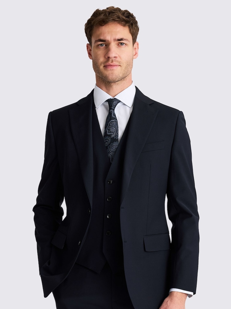 MOSS Black Tailored Fit Trousers - Image 1 of 5