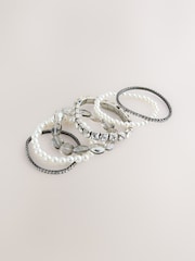 Pearl White Pearl Effect Sparkle Stretch Bracelet Pack - Image 3 of 5