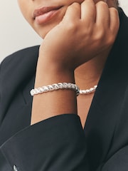 لون فضي - Smooth Chain Bracelet - صورة 2 من 5