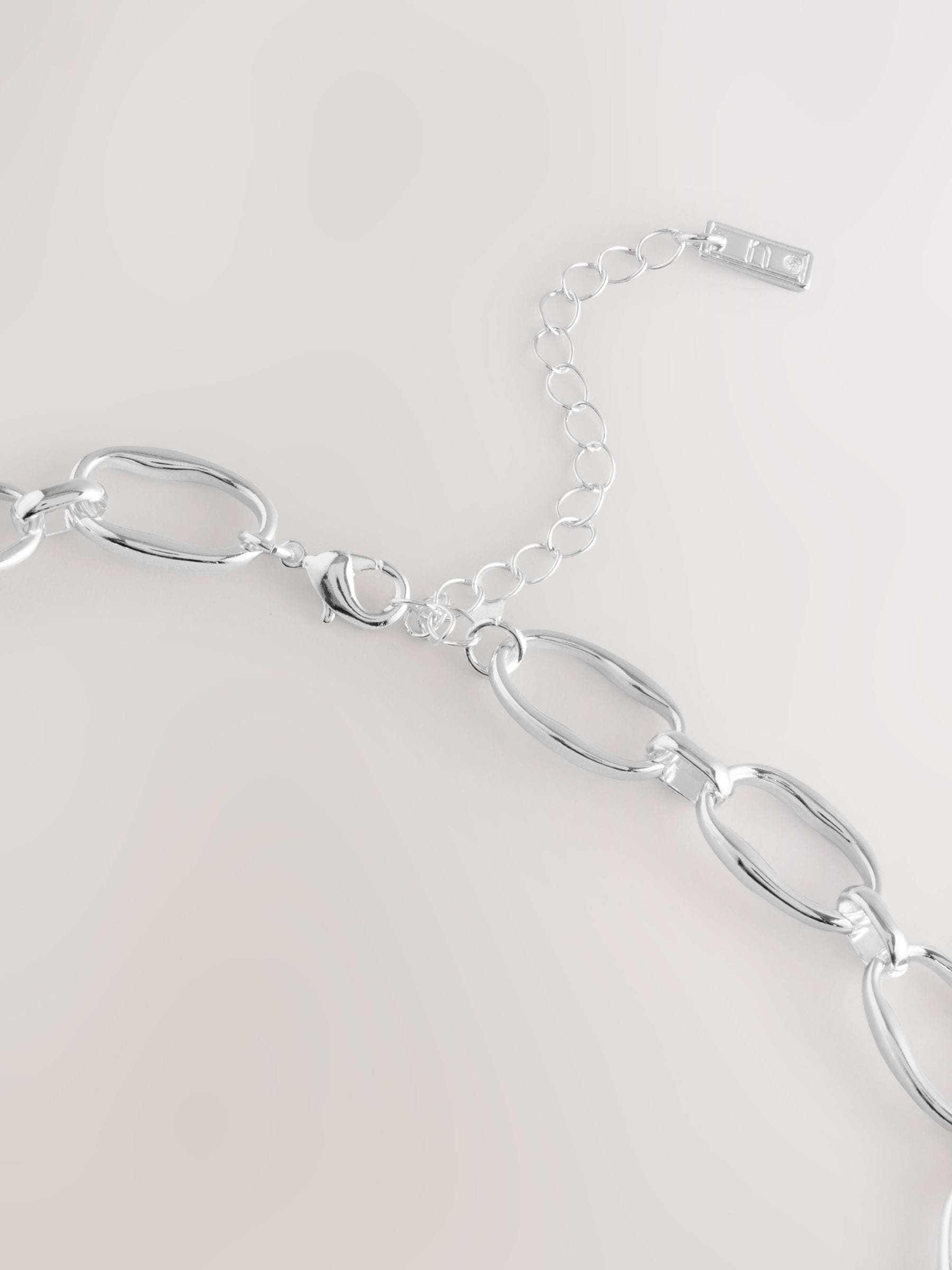 Buy Silver Tone Sparkle Link Chain Y Necklace from Next South Africa