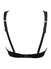 Pour Moi Black Non Padded Hawaii Double Strap Underwired Padded Halter Bikini Top - Image 4 of 4