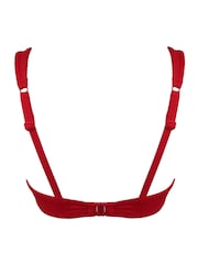 Pour Moi Red Non Padded Underwired Hawaii Double Strap Halter Bikini Top - Image 4 of 4