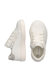 Tommy Hilfiger White Side Zip Low Cut Velcro Trainers - Image 4 of 5