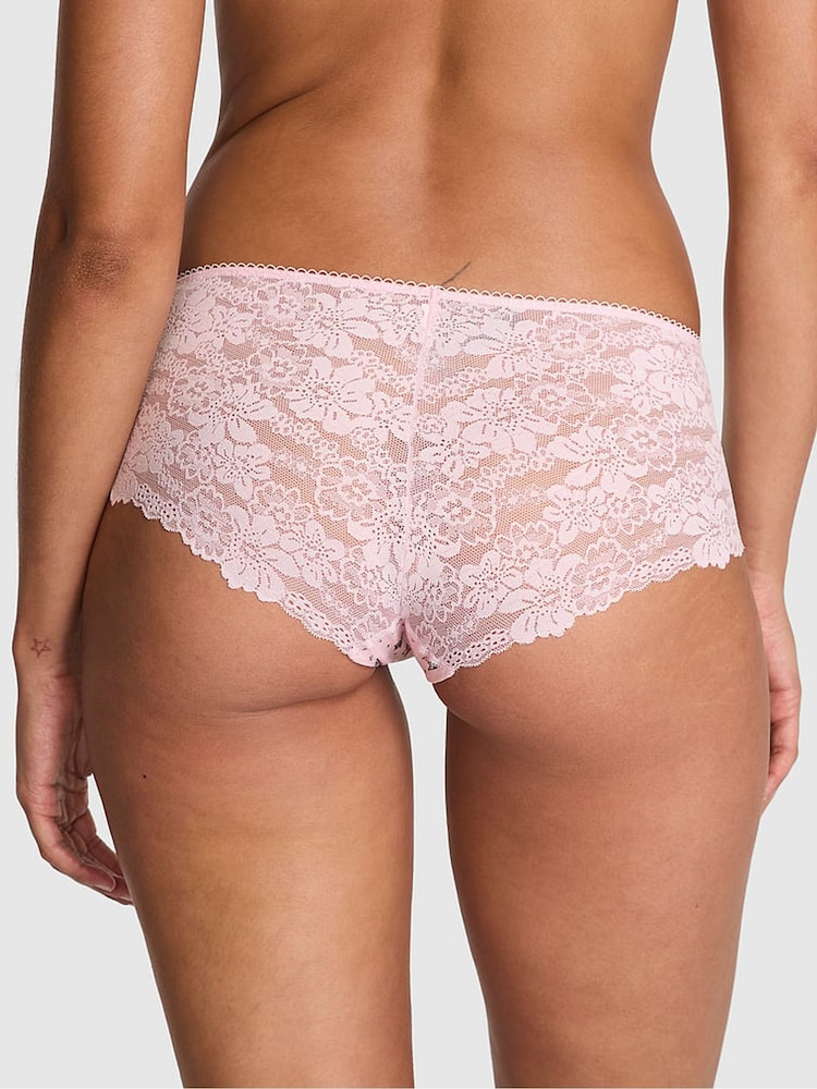 Victoria's Secret PINK Pink Tattoo Print Hipster No Show Lace Trim Cheeky Knickers - Image 2 of 2 Victoria's Secret PINK Pink Tattoo Print Hipster No Show Lace Trim Cheeky Knickers - Image 2 of 2