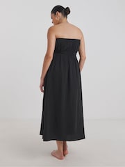 Simply Be Black 100% Cotton Beach To Beach Strapless Dress - Image 2 of 4