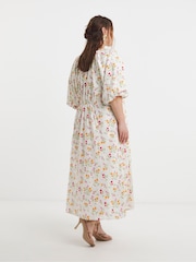 Simply Be 100% Cotton Floral Broderie Midi Dress - Imagen 2 de 4