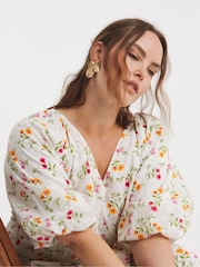 Simply Be 100% Cotton Floral Broderie Midi Dress - Imagen 4 de 4