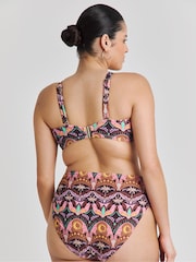 Simply Be Pink Knot Detail Bikini Set - Image 2 of 4