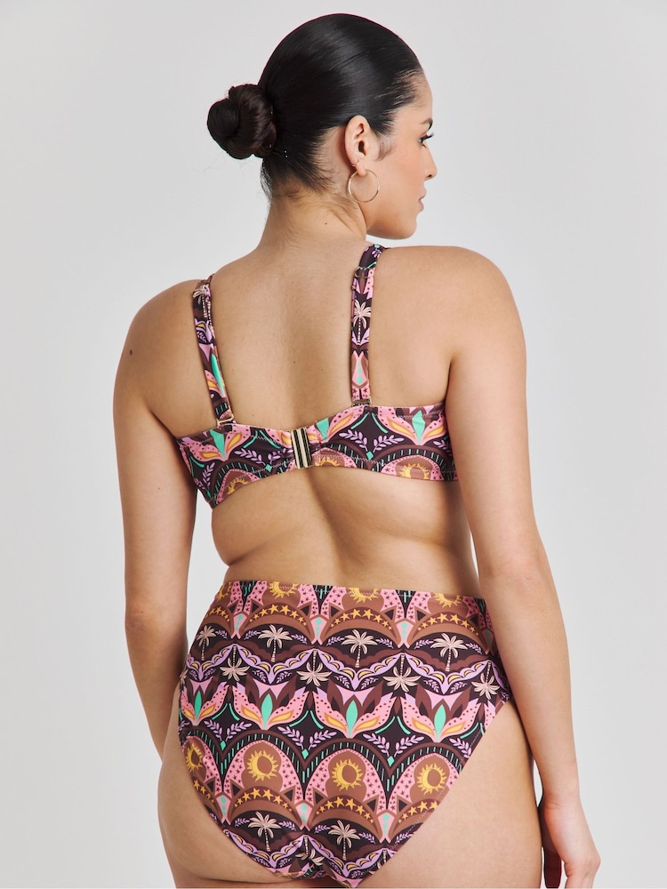 Simply Be Pink Knot Detail Bikini Set - Image 2 of 4