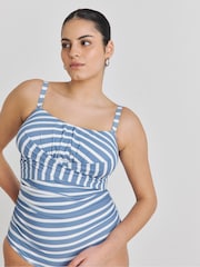 Simply Be Blue Magisculpt Bandeau Swimsuit - Image 4 of 4