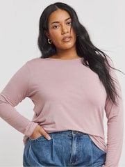 Simply Be Pink Lace Bow Back Top - Image 2 of 4