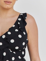 Simply Be Magisculpt Halterneck Ruffle Swimsuit - Imagen 3 de 4