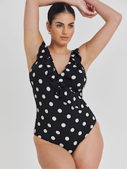 Simply Be Magisculpt Halterneck Ruffle Swimsuit - Imagen 4 de 4