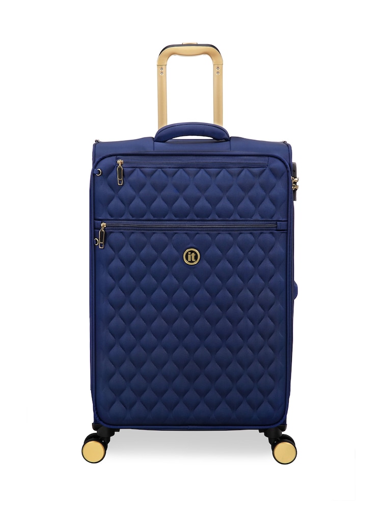 IT Luggage Medium Blue Glimmering Expandable Suitcase with TSA Lock - Image 1 of 8