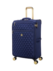 IT Luggage Medium Blue Glimmering Expandable Suitcase with TSA Lock - Image 2 of 8