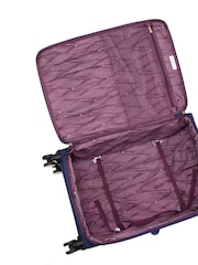 IT Luggage Medium Blue Glimmering Expandable Suitcase with TSA Lock - Image 8 of 8