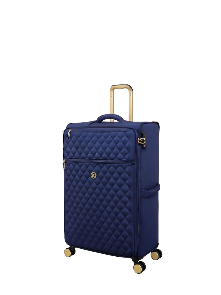 IT Luggage Large Blue Glimmering Expandable Suitcase with TSA Lock - Image 1 of 8
