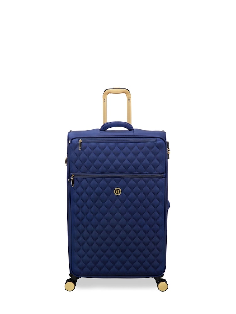 IT Luggage Large Blue Glimmering Expandable Suitcase with TSA Lock - Image 2 of 8