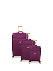IT Luggage Purple Glimmering Expandable Suitcase Set 3 Piece with TSA Lock - Image 1 of 11