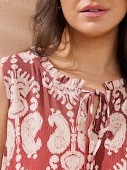 Evans Orange Block Print Dress - Image 2 of 5