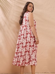 Evans Orange Block Print Dress - Image 3 of 5