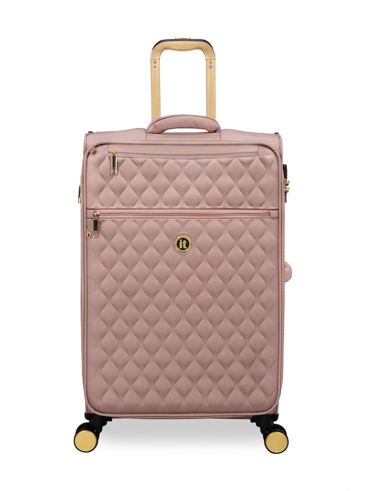 IT Luggage Medium Pink Glimmering Expandable Suitcase with TSA Lock - Image 1 of 8