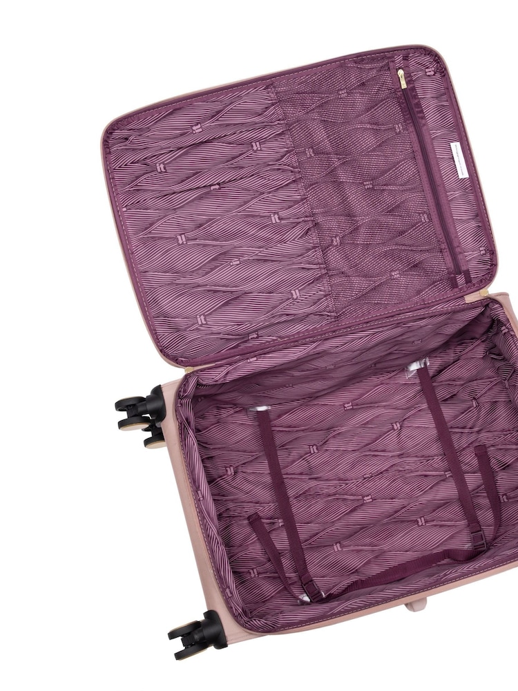 IT Luggage Medium Pink Glimmering Expandable Suitcase with TSA Lock - Image 8 of 8