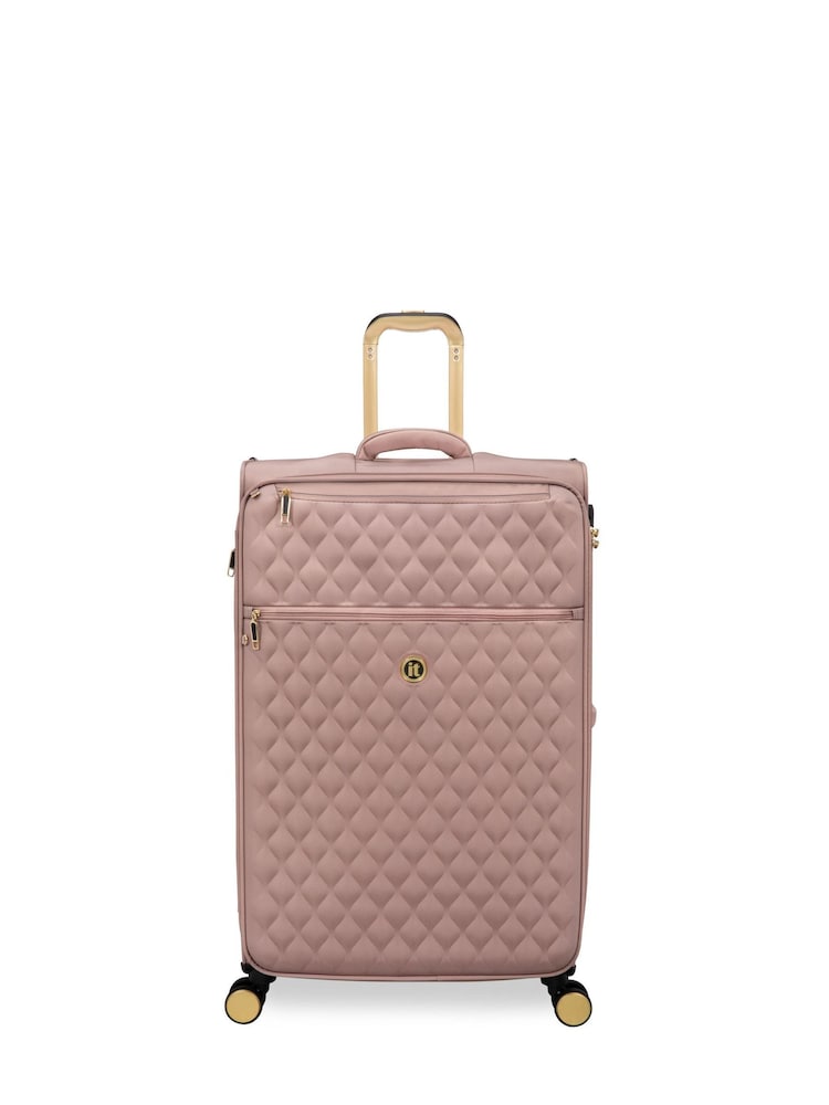 IT Luggage Large Pink Glimmering Expandable Suitcase with TSA Lock - Image 1 of 8