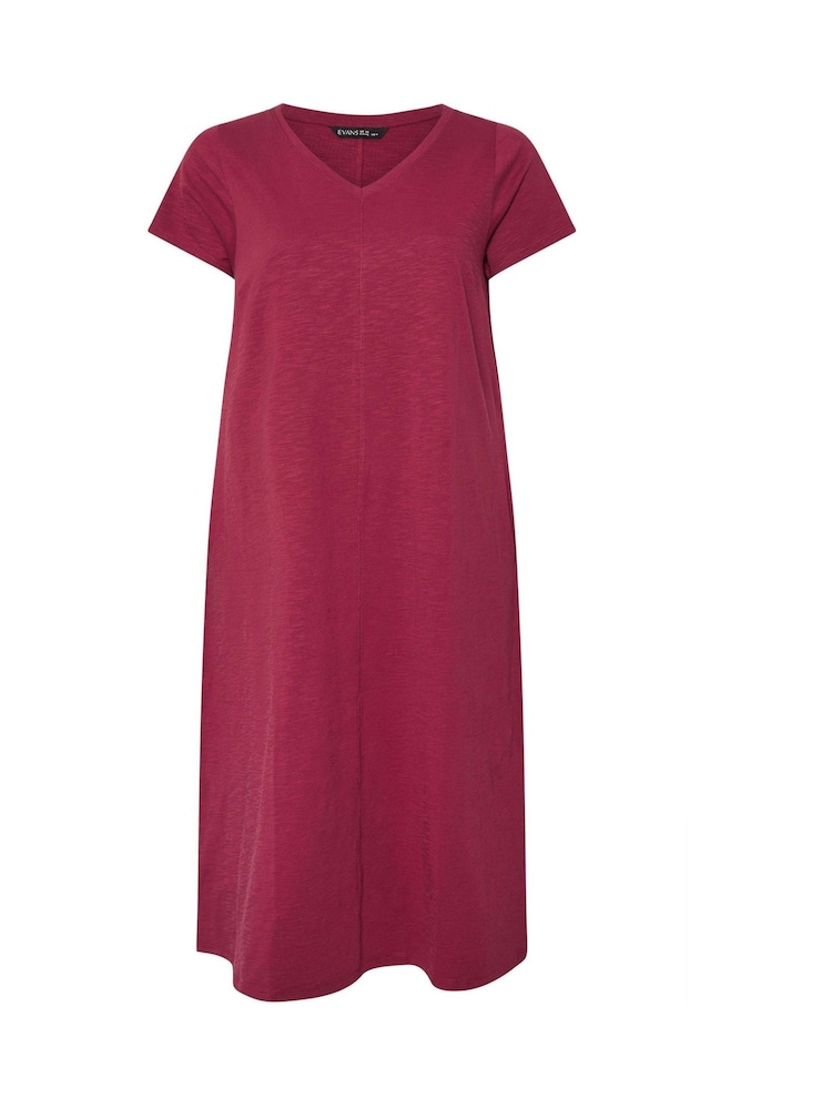 Evans Jersey Slub 100% Cotton Dress - Image 5 of 5