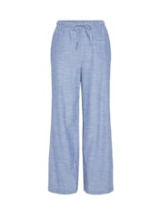 PIECES Blue High Waist Wide Leg Trousers - Image 1 of 2