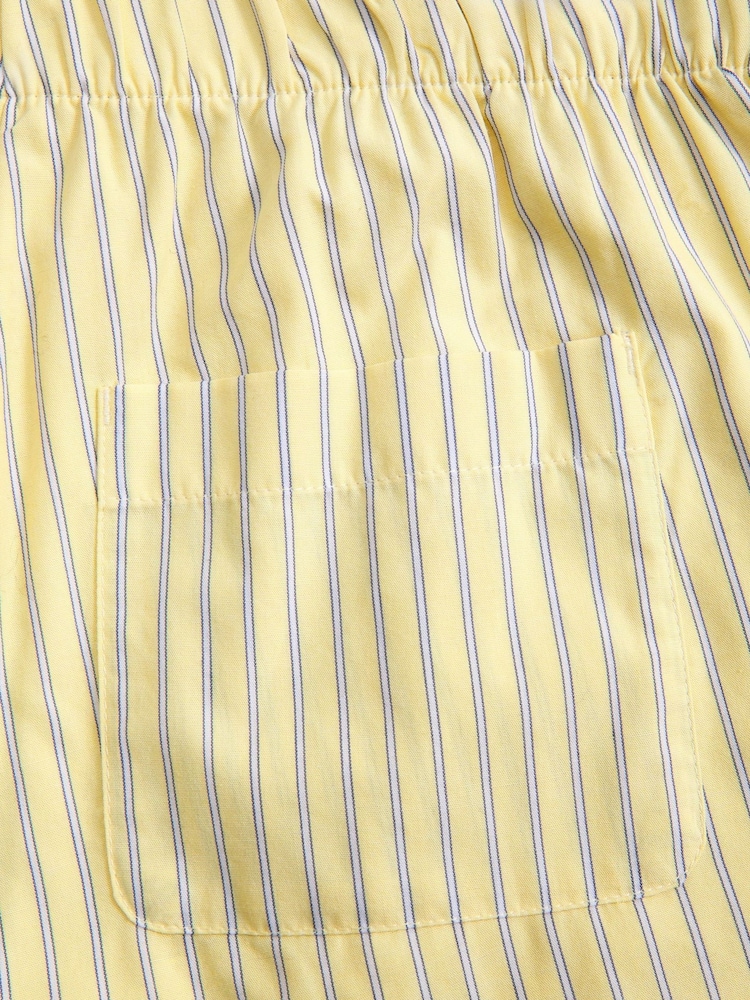 Abercrombie & Fitch Yellow Baggy Poplin Pull On Trousers - Image 2 of 2