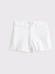 Abercrombie & Fitch Relaxed High Rise White Shorts - Image 2 of 4