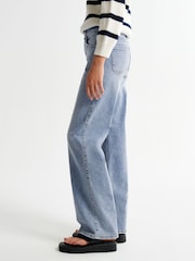 Abercrombie & Fitch Blue High Rise Wide Leg Jeans - Image 2 of 9