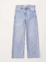 Abercrombie & Fitch Blue High Rise Wide Leg Jeans - Image 7 of 9