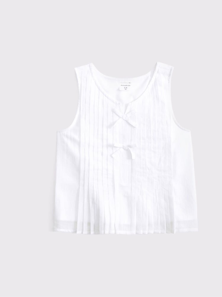 Abercrombie & Fitch Pleated Bow White Top - Image 3 of 3