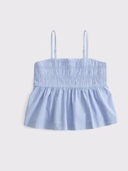Abercrombie & Fitch Blue Poplin Babydoll Cami top - Image 1 of 4