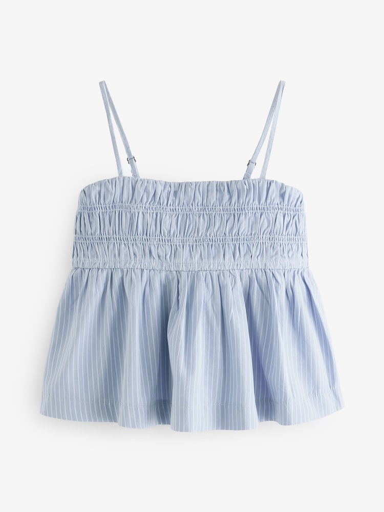 Abercrombie & Fitch Blue Poplin Babydoll Cami top - Image 2 of 4