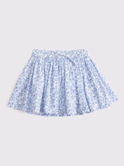 Abercrombie & Fitch Blue Poplin Circle Cut Mini Skort - Image 1 of 1