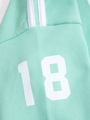 Abercrombie & Fitch Green Cropped Graphic Print Off The Shoulder Jumper - Image 3 of 3