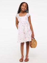 Blanco - Abercrombie & Fitch Tiered Babydoll Mini Dress - Imagen 4 de 7