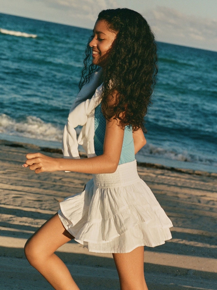 Abercrombie & Fitch Tiered Gauzy Mini Skort - Image 2 of 3