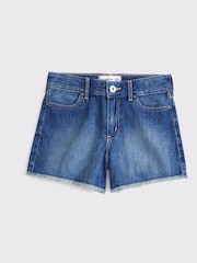 Abercrombie & Fitch Blue Relaxed High Rise Baggy Shorts - Image 1 of 3