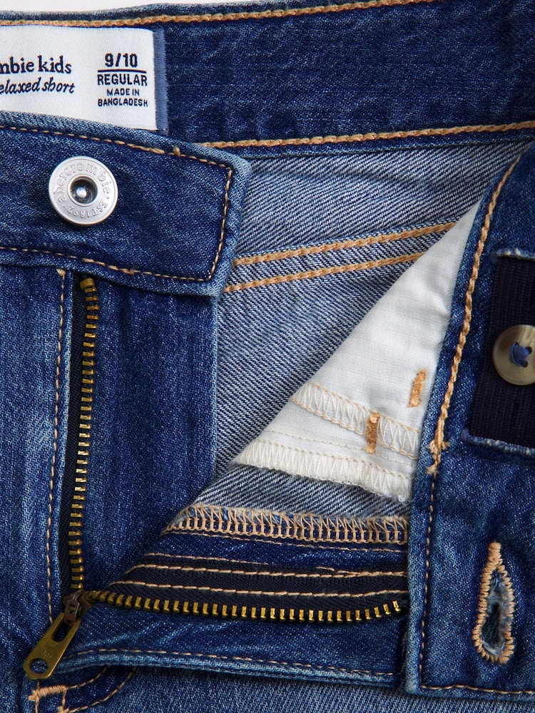 Abercrombie & Fitch Blue Relaxed High Rise Baggy Shorts - Image 2 of 3