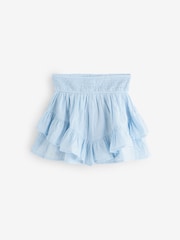 Hellblau - Abercrombie & Fitch Mini Tiered Gauzy Skort - Bild 1 von 5