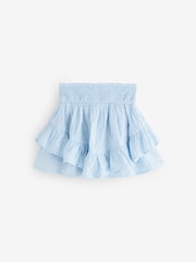 Hellblau - Abercrombie & Fitch Mini Tiered Gauzy Skort - Bild 2 von 5